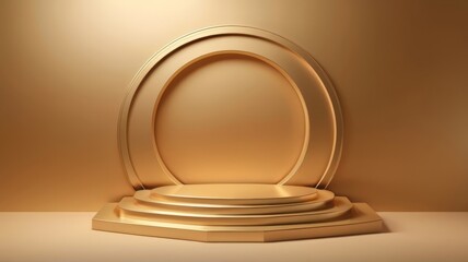 Rustic Stone 3D Podium Render. Textured Background for Organic Products. Suitable for Product Background. Copy Space