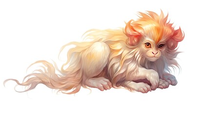 Create a captivating side view monkey, with luscious fur, cheerfully holding a glossy sign boldly voting O in vibrant, eye-catching colors