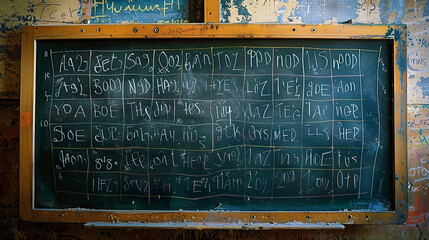 Illustration: A picture of a chalkboard with space left in the middle for writing letters.