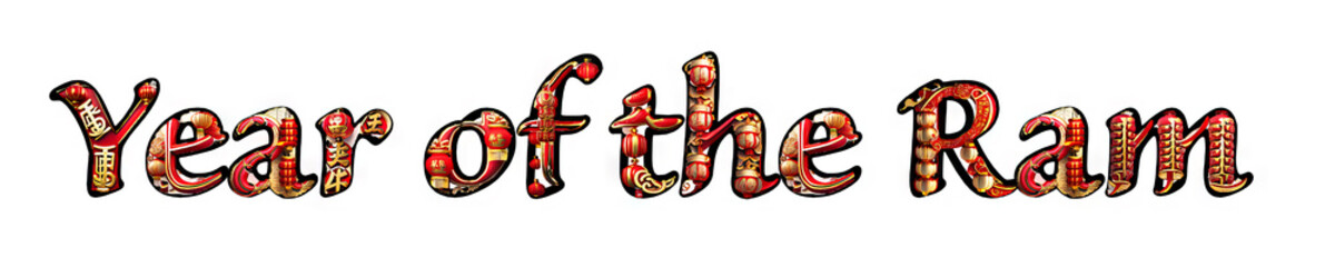Chinese New Year of the Ram text graphics