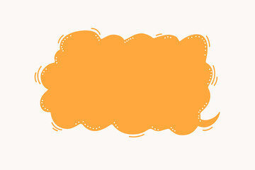 Vector hand drawn funny speech bubble shape. Communication icon. Background for quotes, chats, messages.