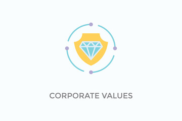 Corporate Values Vector Icon Or Logo Illustration