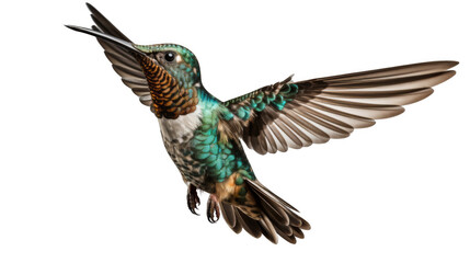 A hummingbird is a small, brightly colored bird that feeds on nectar from flowers.