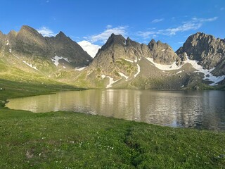 The view of the mountain background