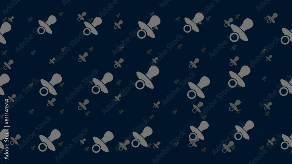 Poster nipple symbols float horizontally from left to right. parallax fly effect. floating symbols are loca
