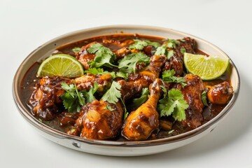 Fototapeta premium Succulent Adobo Chicken with Tangy Citrus Notes