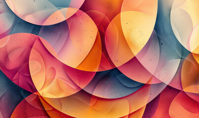 A vivid abstract background with overlapping translucent swirls in pastel hues. Generate AI