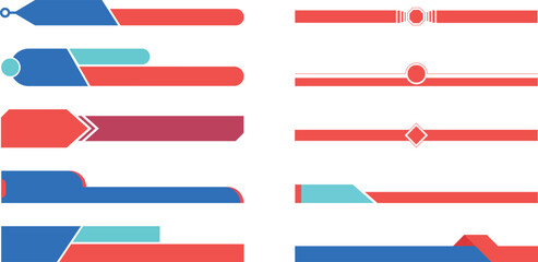 Footer Banner Design Colorful Collection