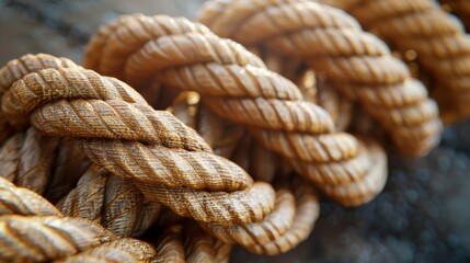 3D realistic image of a climbing rope, clean lighting, isolated on background