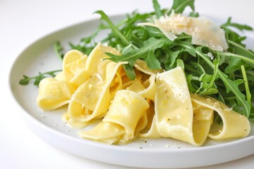 Luscious Acme Buttered Noodles with Fresh Arugula and Tangy Lemon