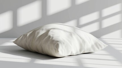 3D realistic image of a cushion, clean lighting, isolated on background