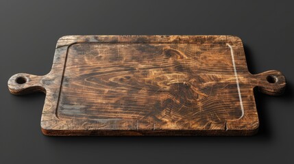 Fototapeta premium 3D realistic image of a cutting board, clean lighting, isolated on background