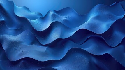 Obraz premium Blue Background With Waves and Bubbles