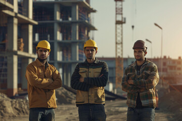 Fototapeta premium construction workers at work