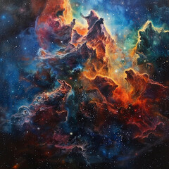 Celestial Nebulae Enigmatic Space Wallpaper
