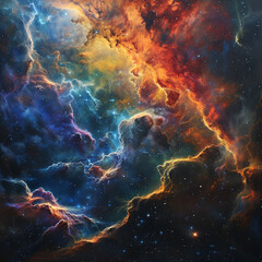 Celestial Nebulae Enigmatic Space Wallpaper