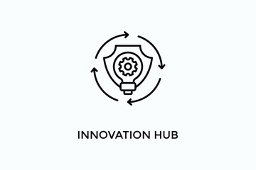 Innovation Hub Vector Icon Or Logo Illustration