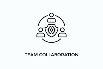 Obraz premium Team Collaboration Vector Icon Or Logo Illustration