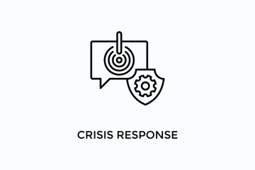 Crisis Response Vector Icon Or Logo Illustration