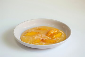 Creamy Peachy Delight: Chilled Dessert with Canned Peaches