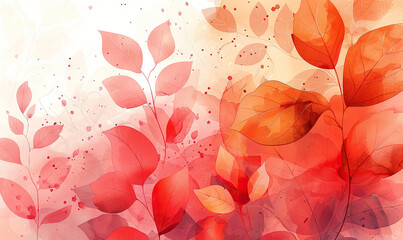 Vibrant abstract leaves in autumn colors against a textural backdrop. Generate Ai