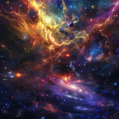 Fototapeta premium Echoes of the Cosmos Galactic Reverberations