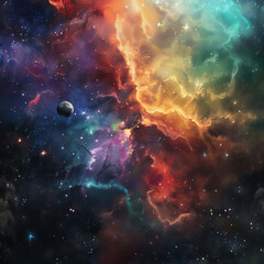 Fototapeta premium Echoes of the Cosmos Galactic Reverberations