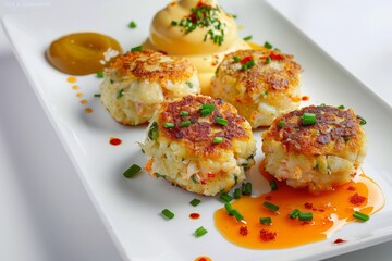 Luxurious Lump Crab Cakes with Vibrant Orange Sauce