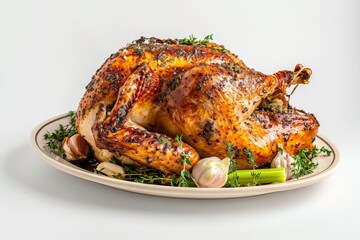 Tasty Thanksgiving Turkey with Fresh Herbs and Aromatics