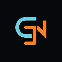 GJN letter logo creative design