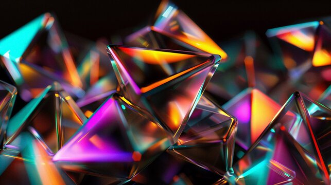 Luminous Geometric Prism Extravaganza