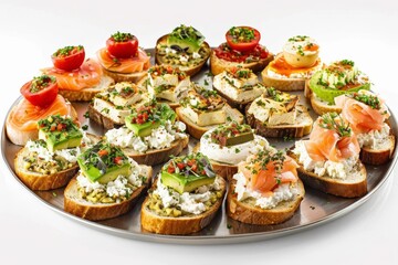 Assorted Mini Toast Toppers: Culinary Spectacle
