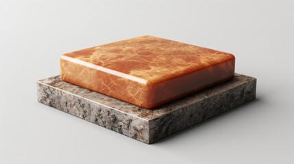 3D realistic image of a stamp pad, clean lighting, isolated on background