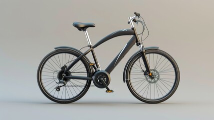 Fototapeta premium 3D realistic image of a stationary bike, clean lighting, isolated on background