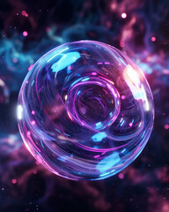 Cosmic Swirl: An Abstract Voyage through Space and Light
