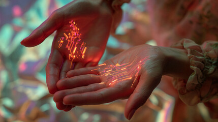 Illuminated Connection: An Intertwining of Light and Touch