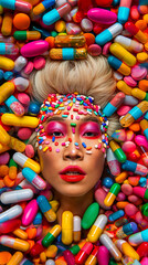 Pill-Popping Beauty: A Surreal Medley of Medicine and Makeup