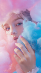 Dreamy Whispers Amidst Cotton Candy Clouds