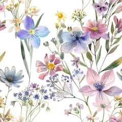 Obraz premium Vibrant flowers arranged on a clean white surface, perfect for various design projects
