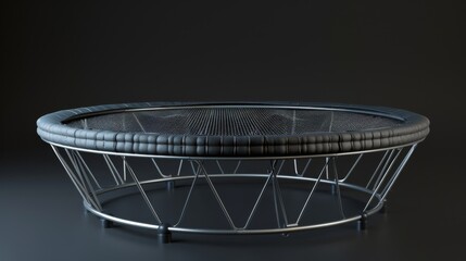 Obraz premium 3D realistic image of a trampoline, clean lighting, isolated on background