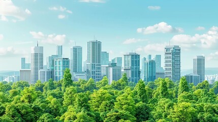 Fototapeta premium Picture of a city planner discussing urban green zones as a method to control urban air toxicity