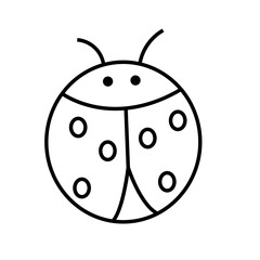 Ladybug. Vector illustration in doodle style.