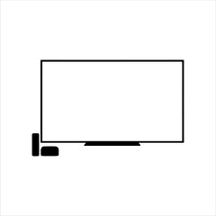 Smart big led tv silhouette isolated on white background. Led tv icon vector illustration design.