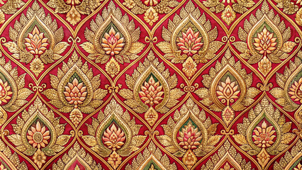 Beautiful unique Thai fabric patterns.