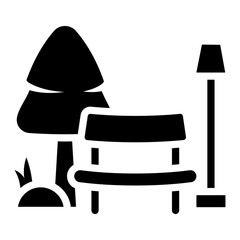 garden park glyph icon