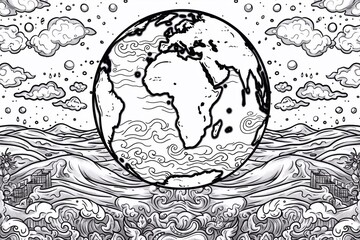 Coloring book antistress earth