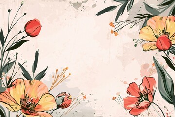 Free vector hand drawn floral