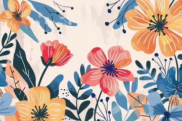 Free vector hand drawn floral