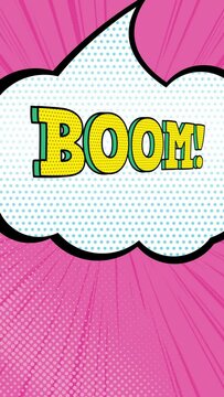 Animated pop art comic background.