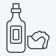 Icon Seafood Sauce. related to Seafood symbol. line style. simple design illustration